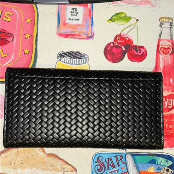 Radley London Westwell Lane Black Woven Leather Wallet NWT - Picture 2 of 6
